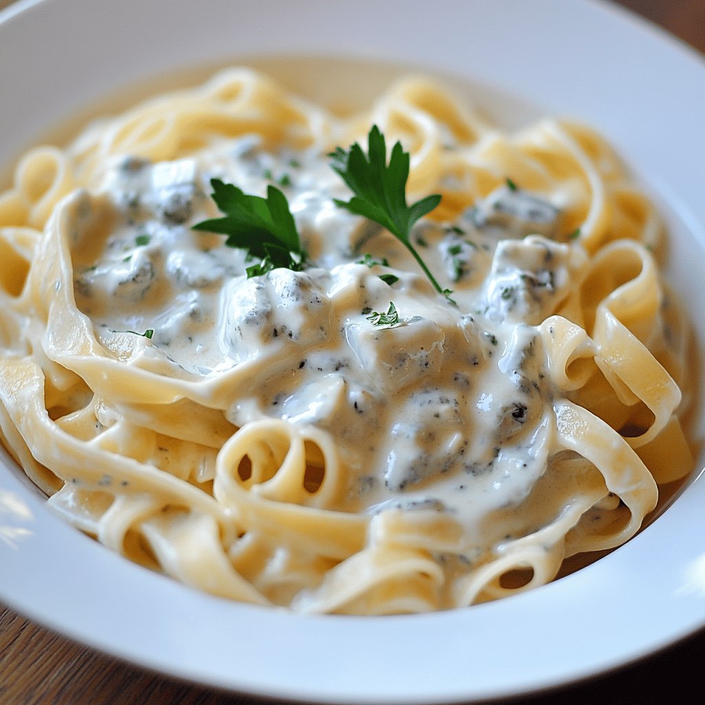 Cremige Pasta mit Gorgonzolasauce