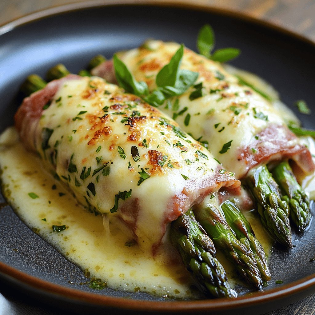 Spargel-Cordon bleu mit Käse