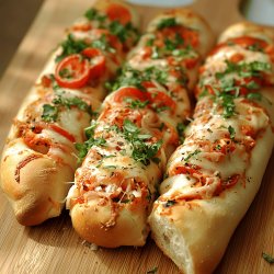 Klassische Pizza-Baguette-Brötchen