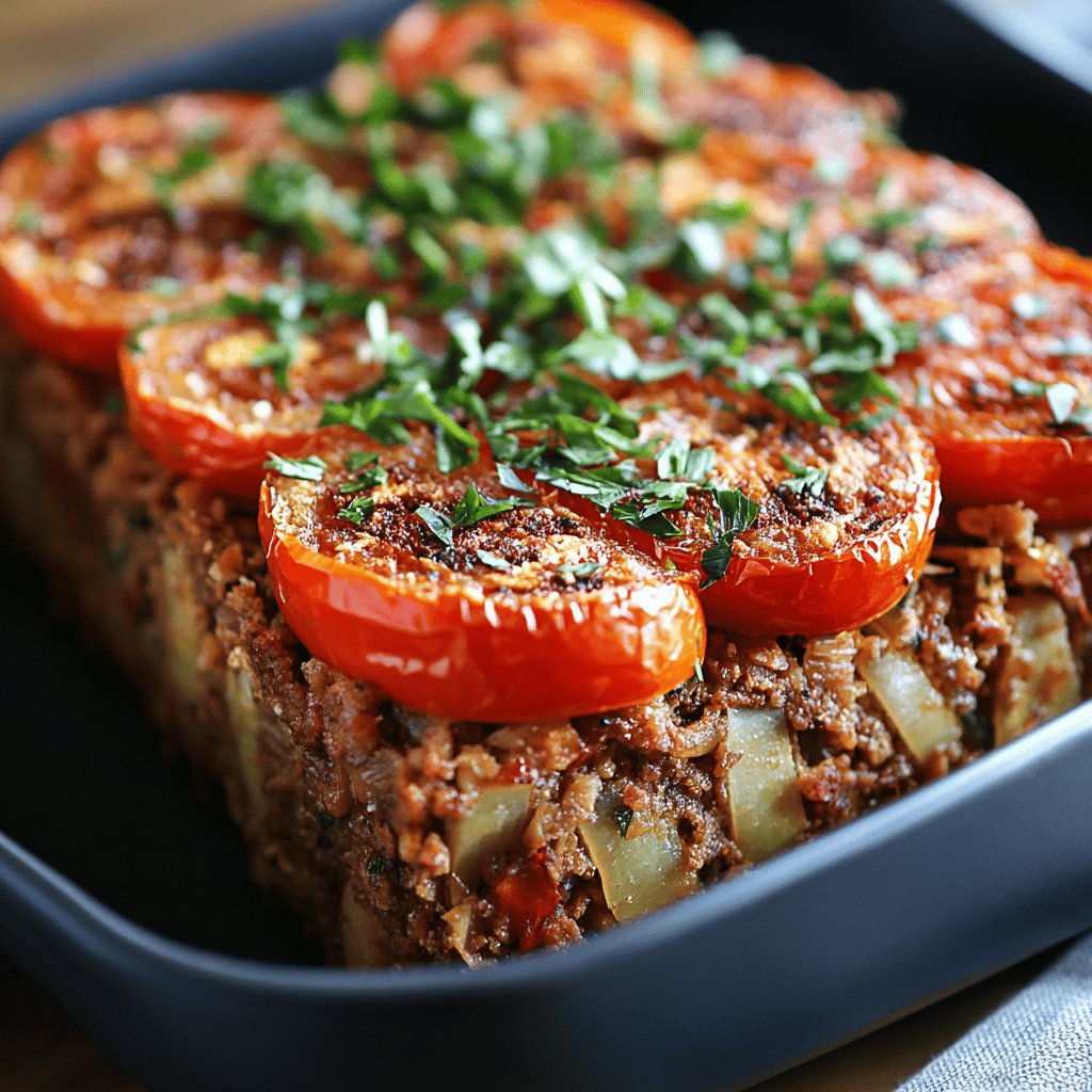 Herzhafter Nussbraten mit Tomaten