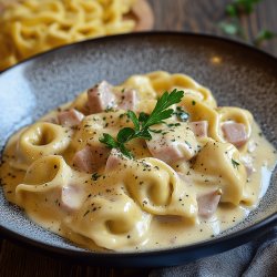 Tortellini in Schinken-Käsesauce