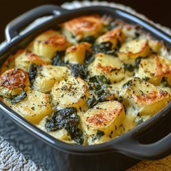 Kartoffel-Spinat-Gratin