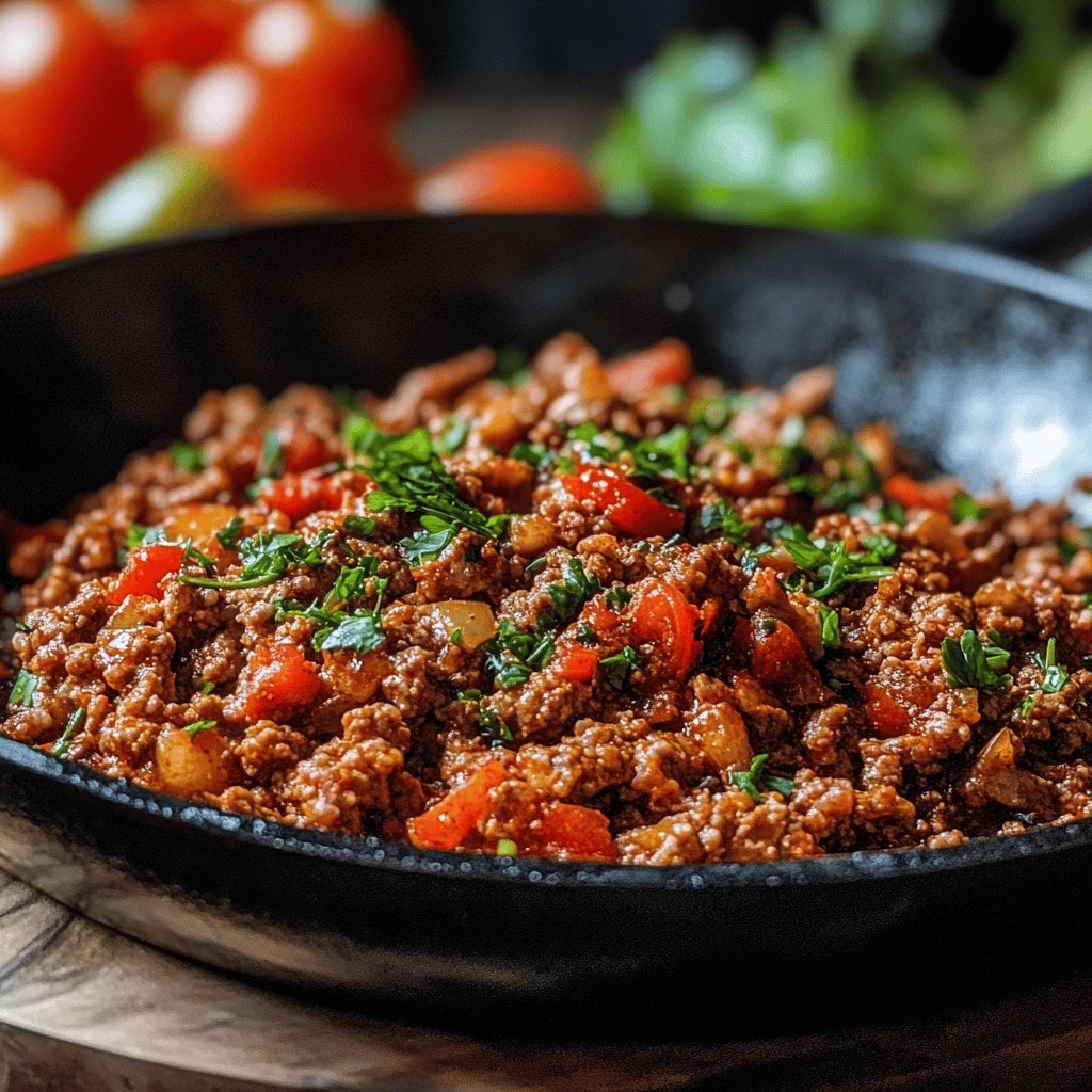 Würzige Paprika-Hackfleisch-Pfanne