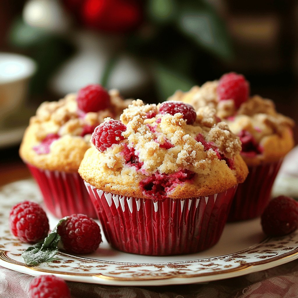 Leckere Himbeer-Streusel-Muffins