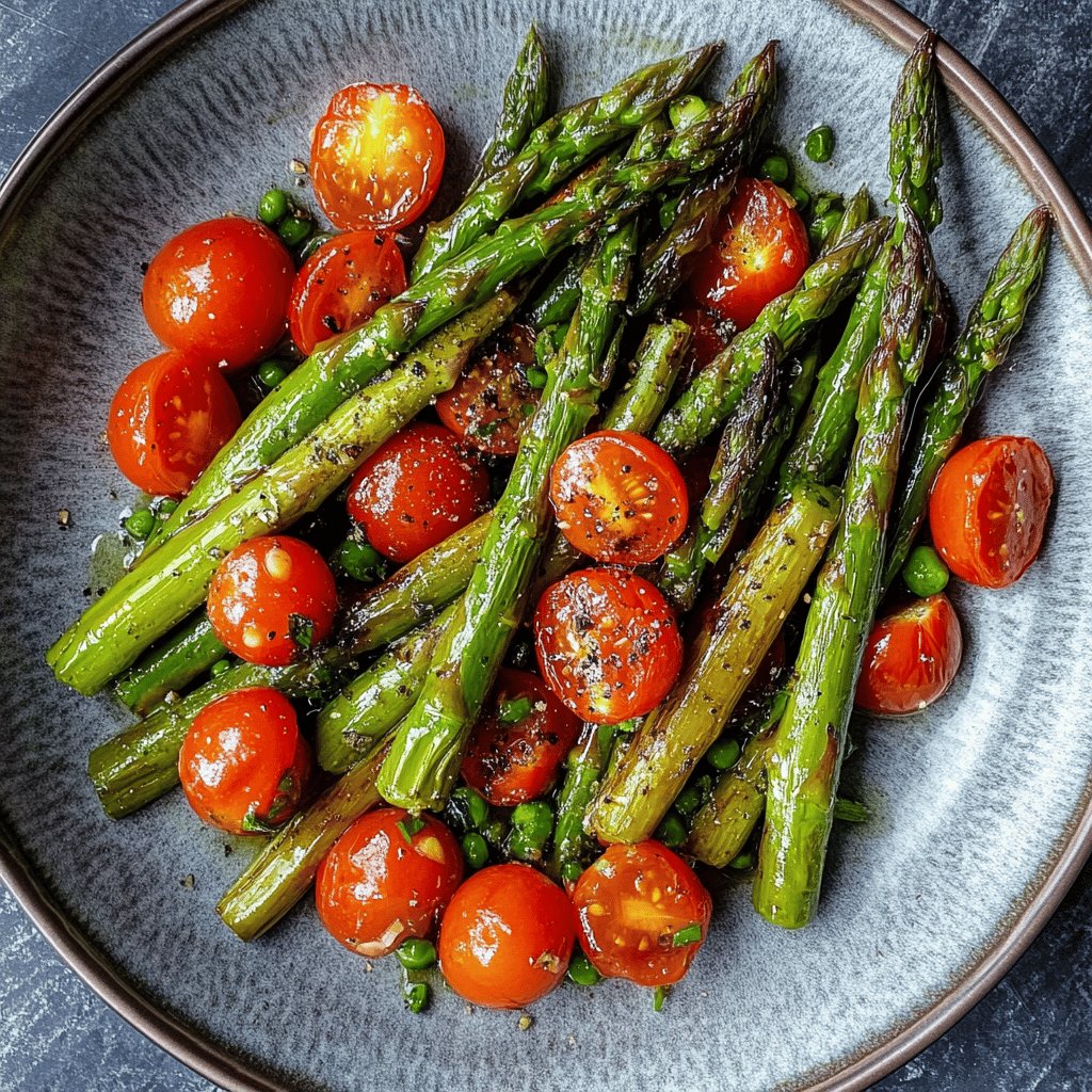 Gebratener Spargel mit Kirschtomaten