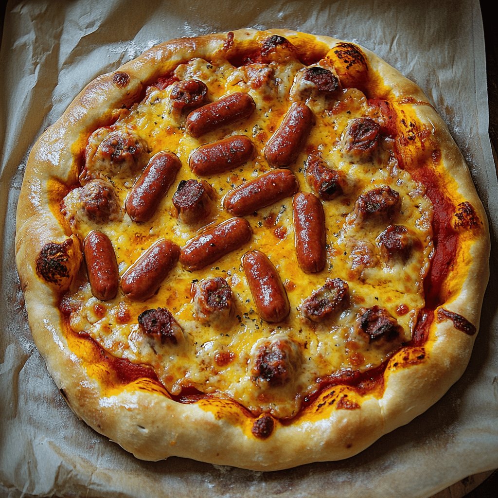 Hotdog-Pizza-Kreation