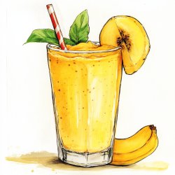 Erfrischender Mango-Bananen-Smoothie