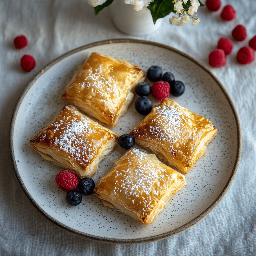 Süße Quarktaschen aus Blätterteig