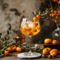 Erfrischender Sanddorn Spritz