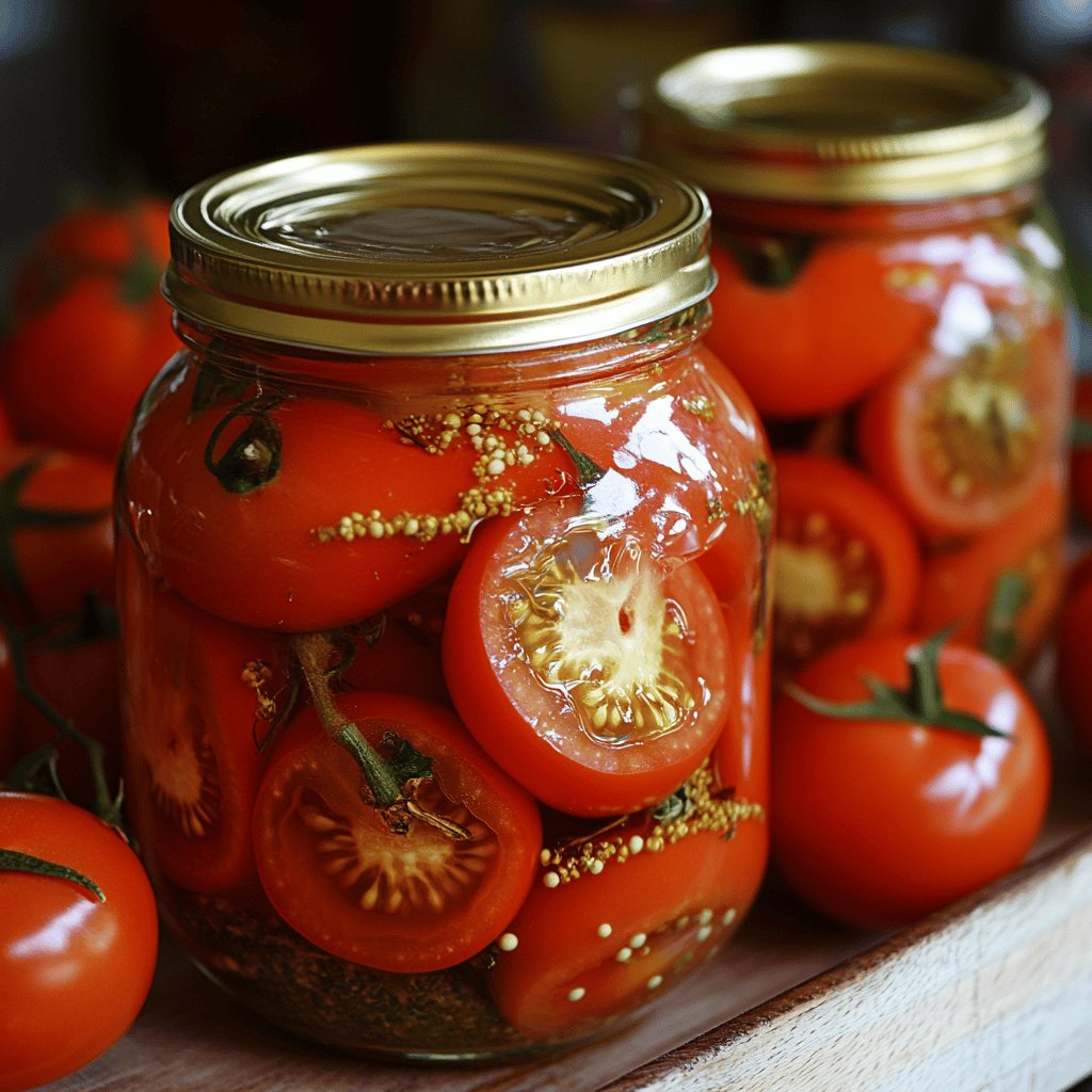 Hausgemachte Eingelegte Tomaten