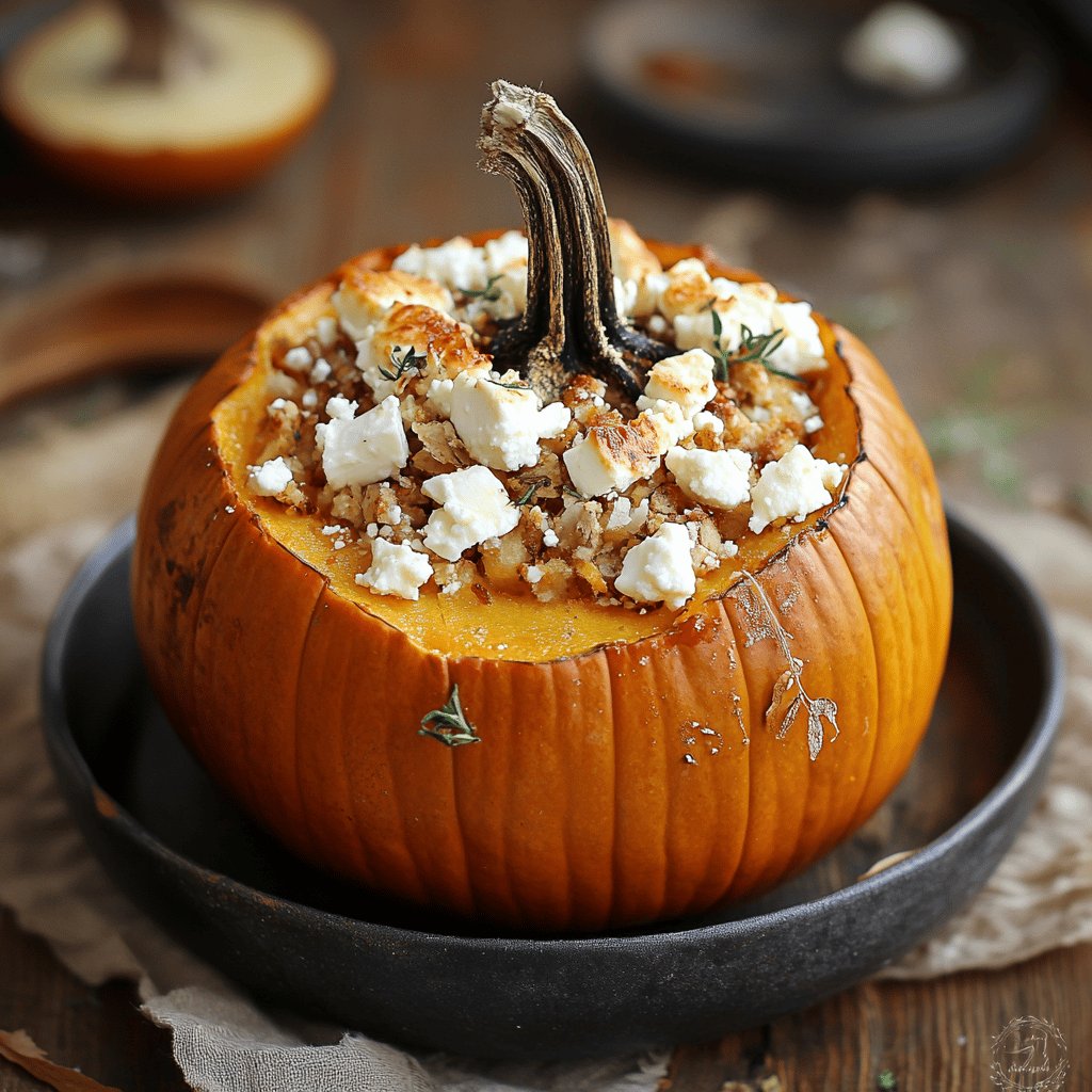 Gebackener Kürbis mit Feta