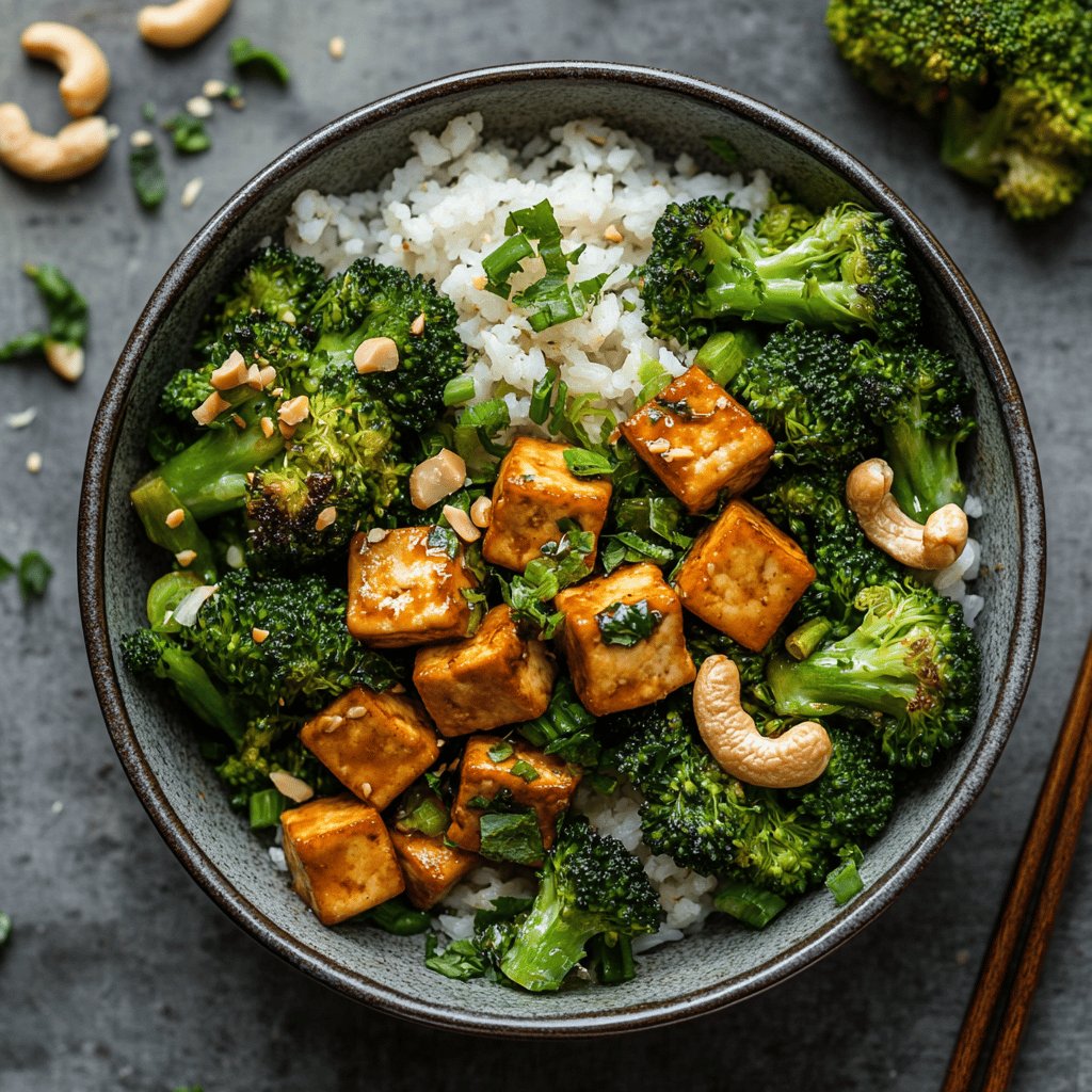 Würzige Tofu-Brokkoli-Pfanne