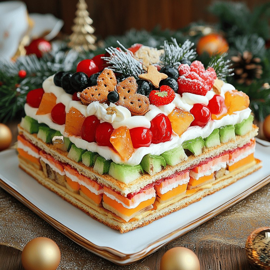 Festliche Sandwichtorte