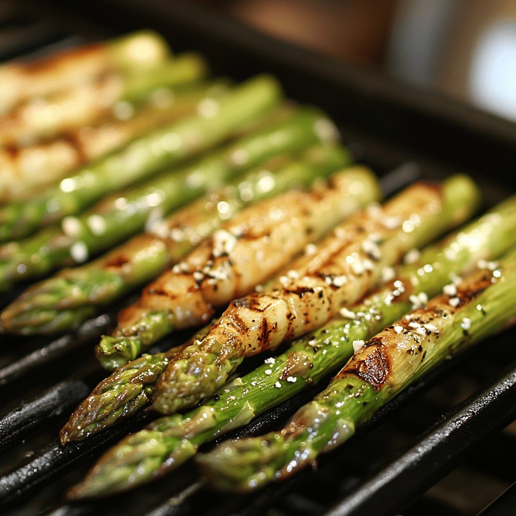 Gegrillter Spargel mit Kräutern