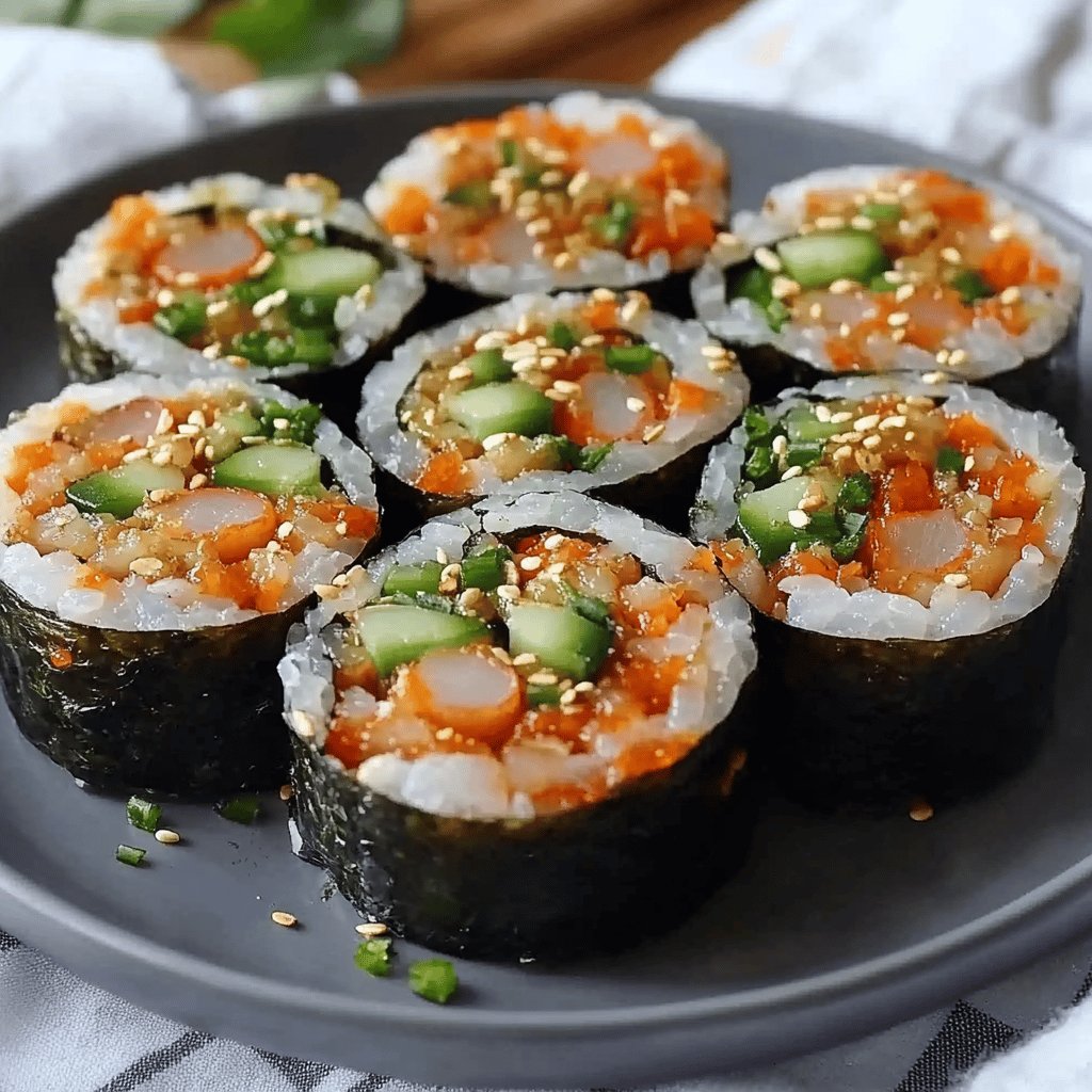 Klassische Surimi-Maki-Sushi