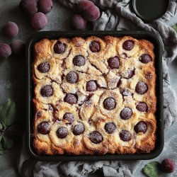 Einfacher Pflaumenkuchen vom Blech