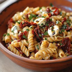 Mediterraner Nudelsalat mit Tomaten