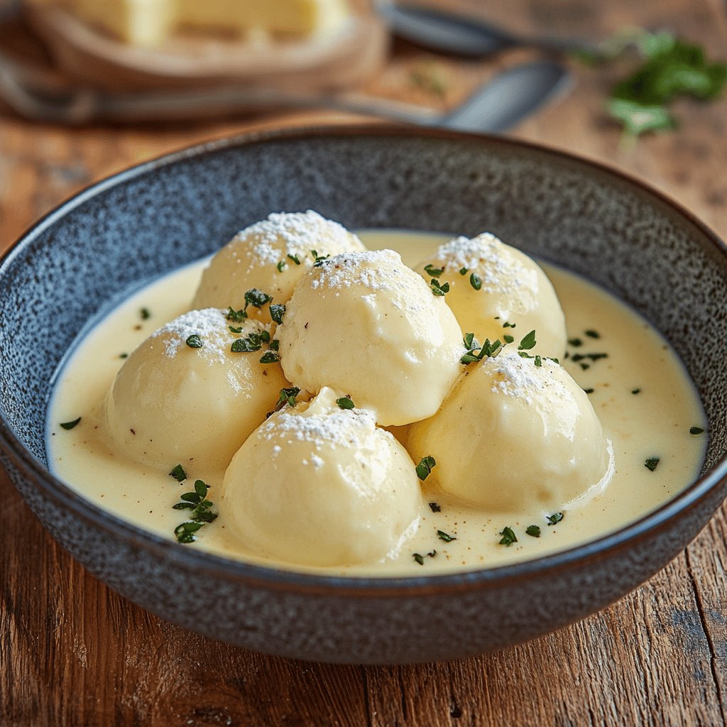 Buchteln mit Vanillesoße