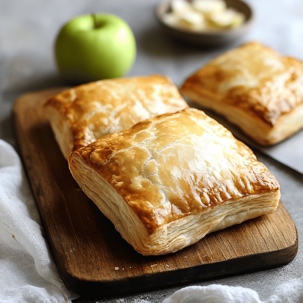 Apfel-Blätterteig-Taschen