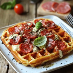 Herzhafte Pizza-Waffeln