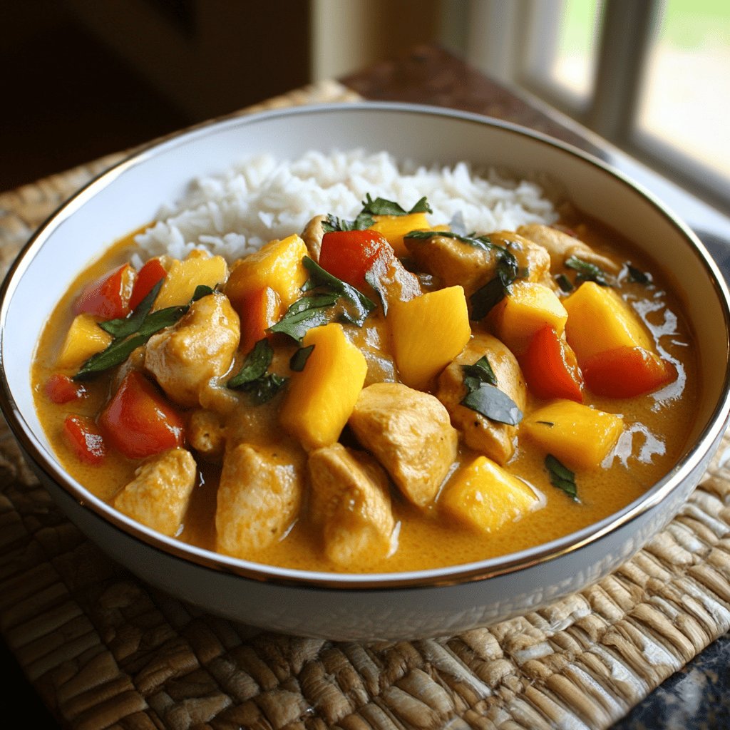 Exotisches Hühner-Mango-Curry