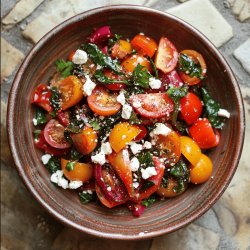 Frischer Tomaten-Mangold-Salat