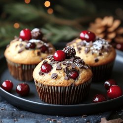 Kirsch-Schoko-Weihnachtsmuffins