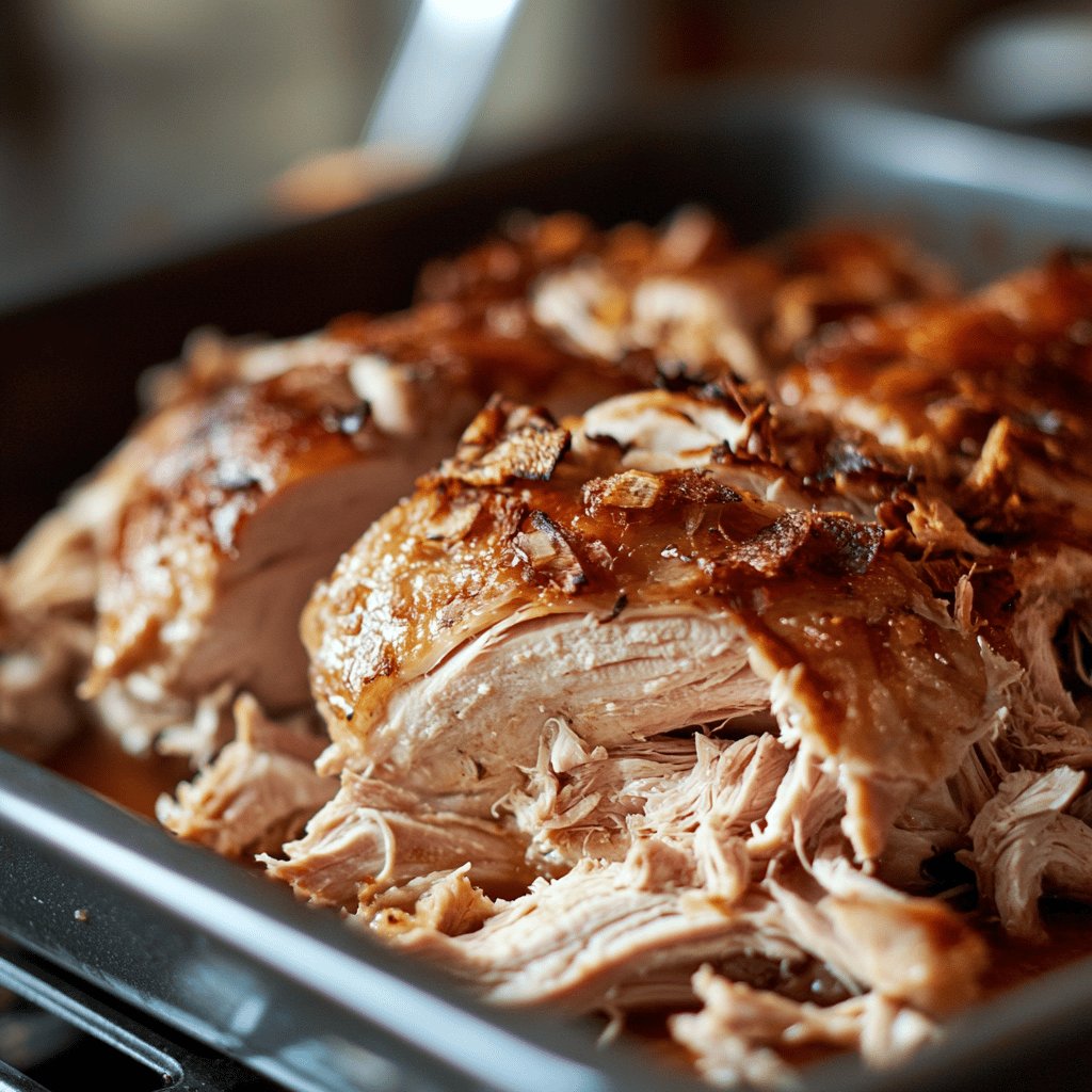 Pulled Turkey aus dem Ofen