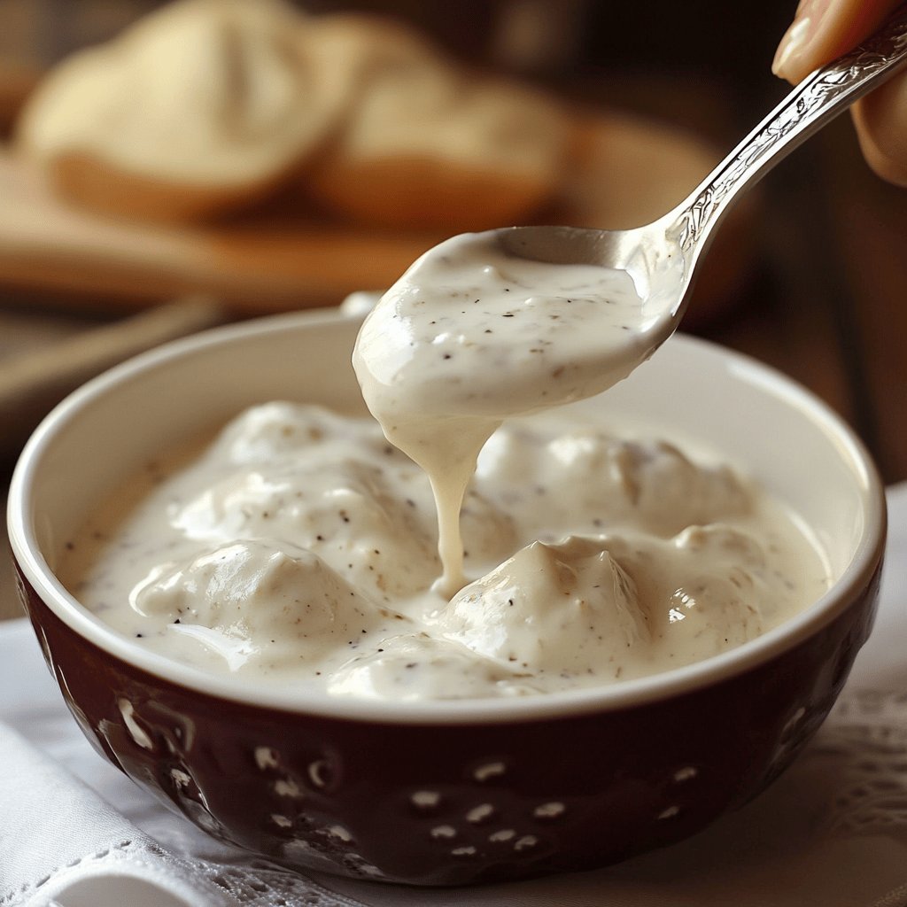 Schmandsauce zu Pelmeni