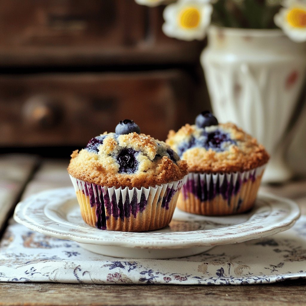 Köstliche Blaubeermuffins