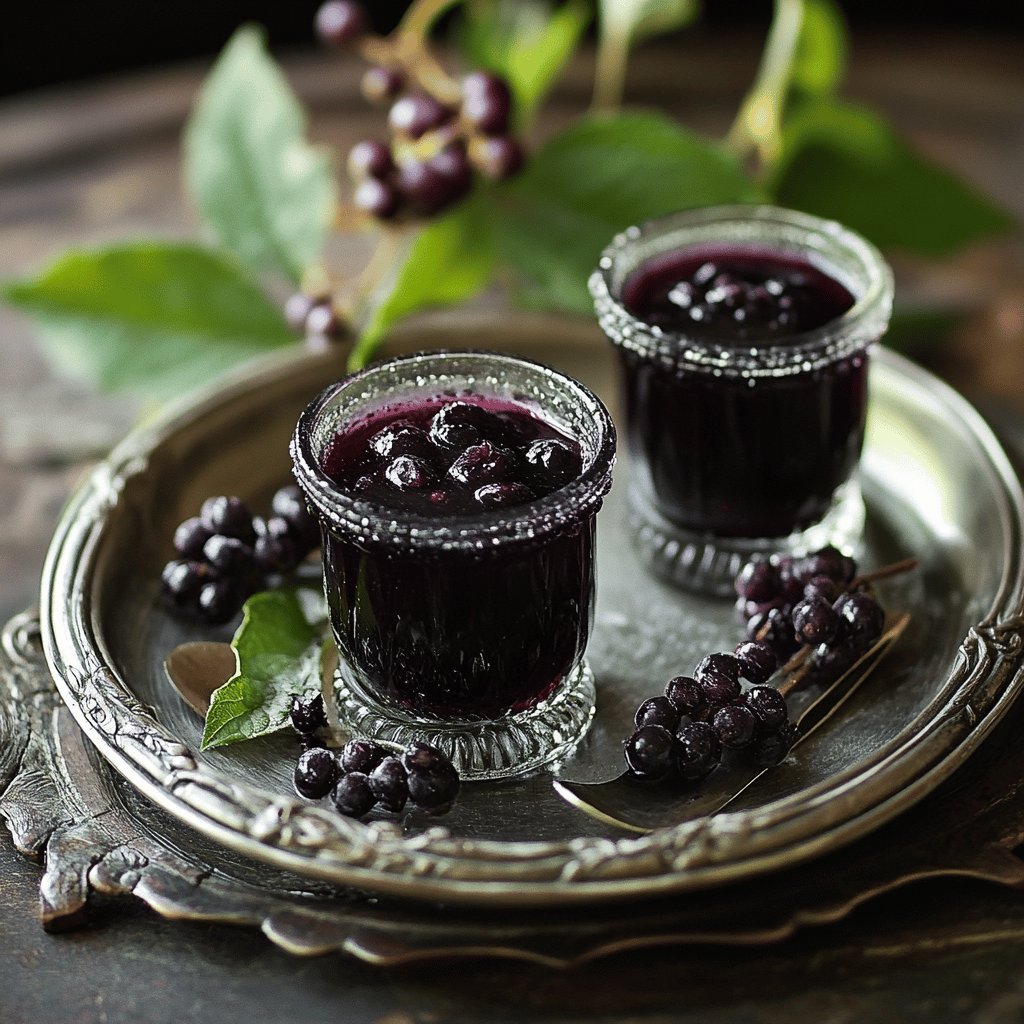 Aroniabeeren-Apfel-Gelee