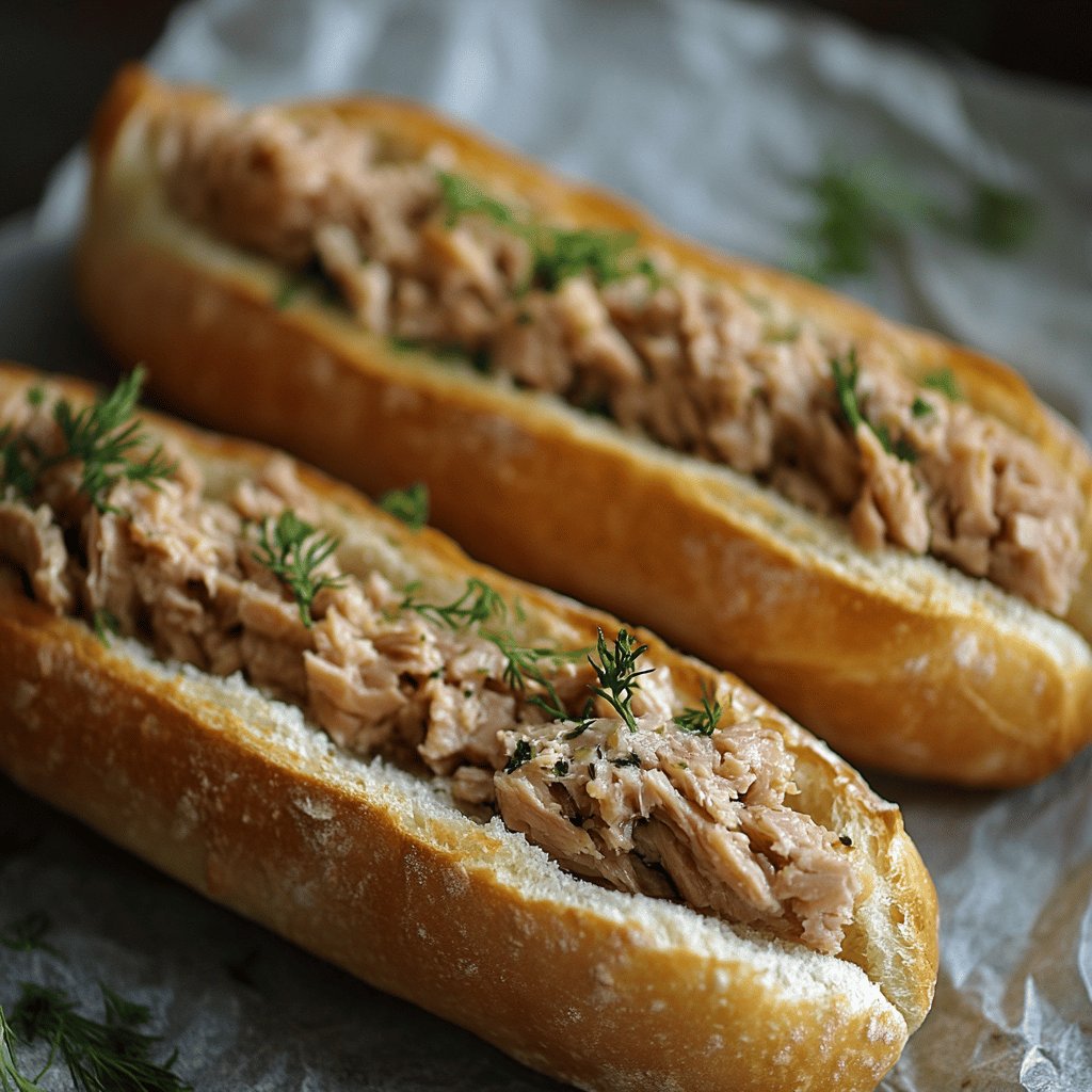 Leckere Thunfisch-Baguettes