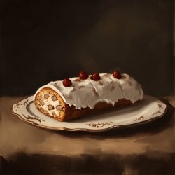 Klassischer Marzipanstollen