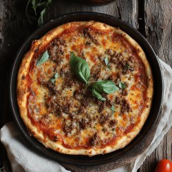 Hausgemachte Pizza Bolognese