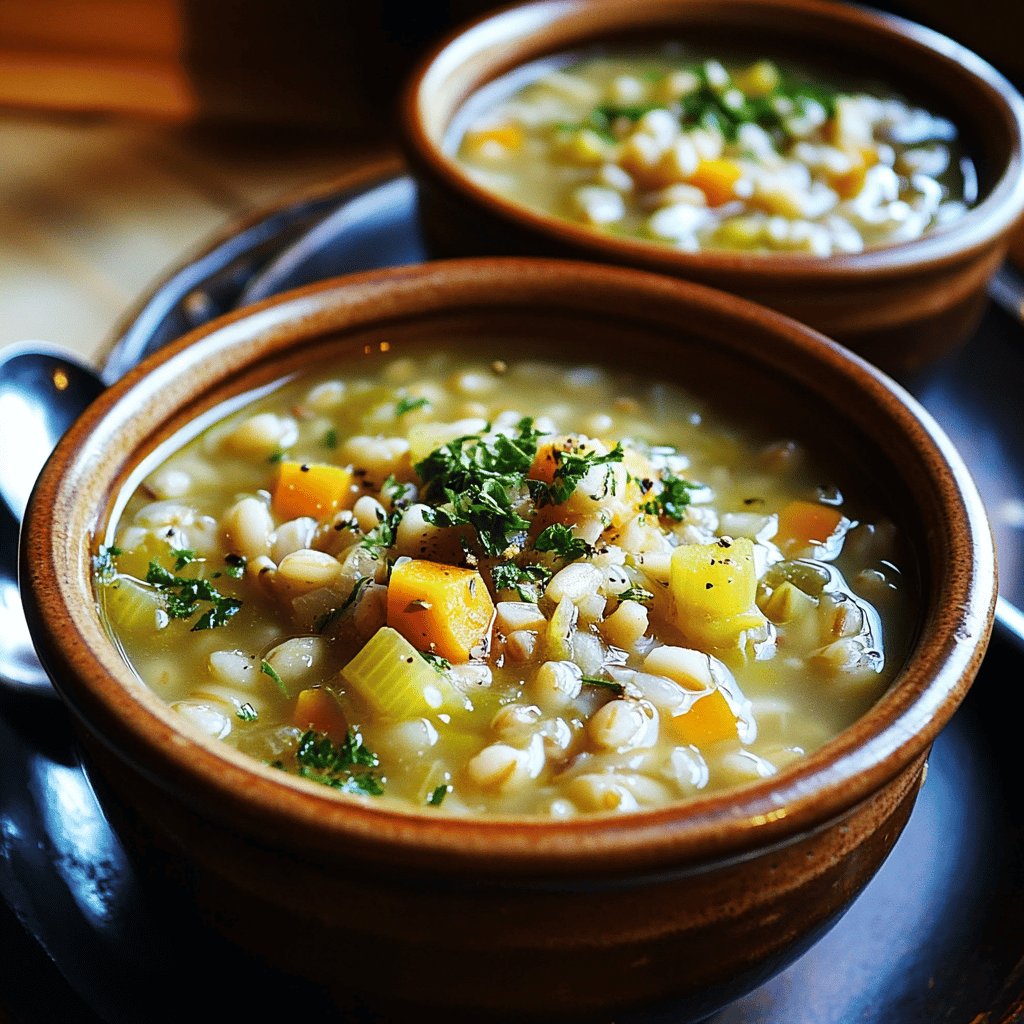 Traditionelle Tiroler Gerstlsuppe