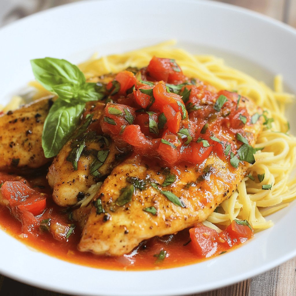 Hähnchen-Piccata mit Tomatensoße