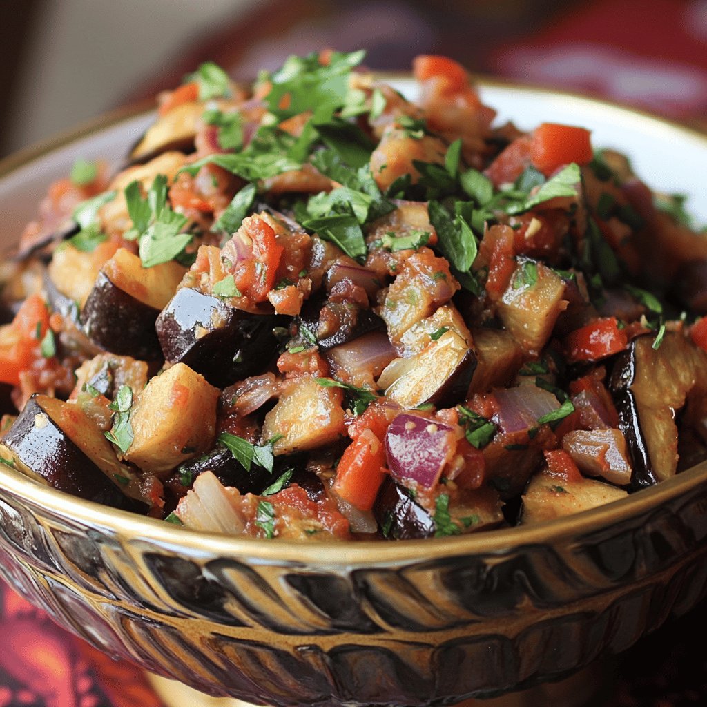 Marokkanischer Auberginensalat