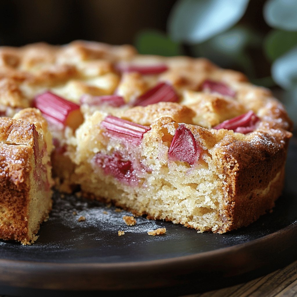 Klassischer Rhabarberkuchen