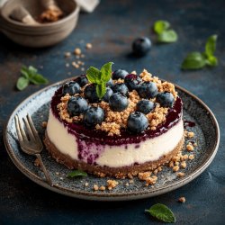 Blaubeer-Käsekuchen mit Streusel