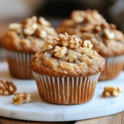 Saftige Bananen-Walnuss-Muffins