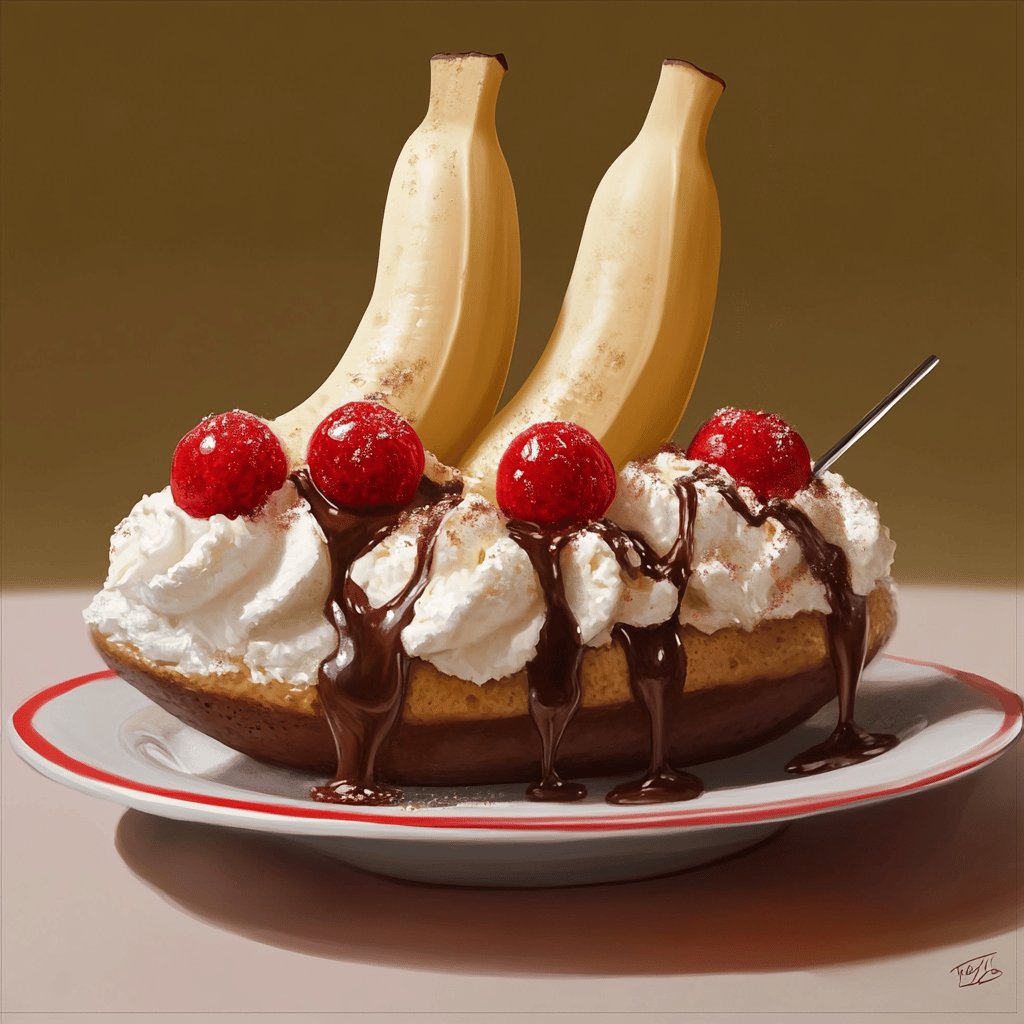 Klassischer Bananensplit