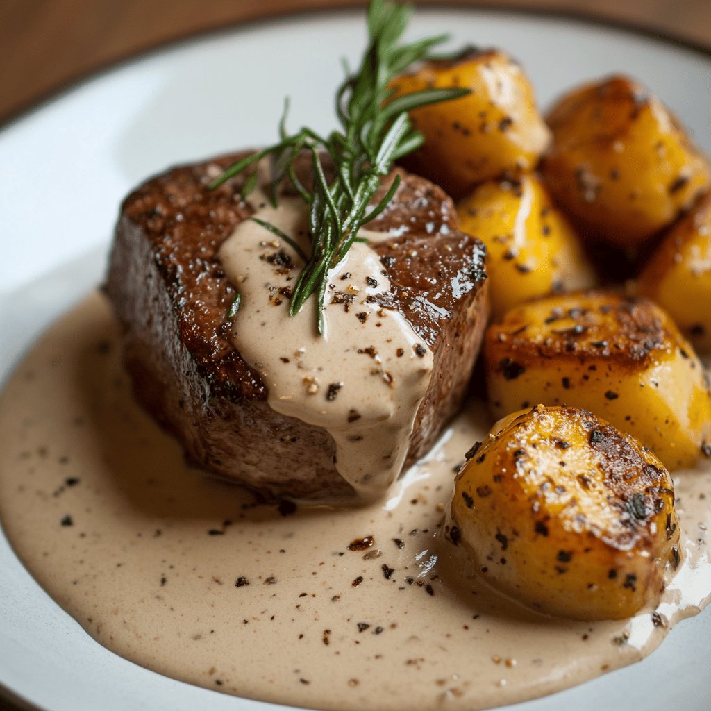 Rinderfilet in Whiskeyrahmsauce