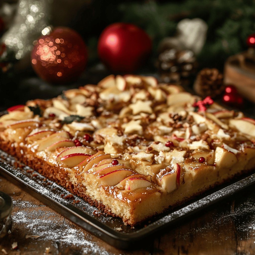 Weihnachtlicher Apfel-Blechkuchen