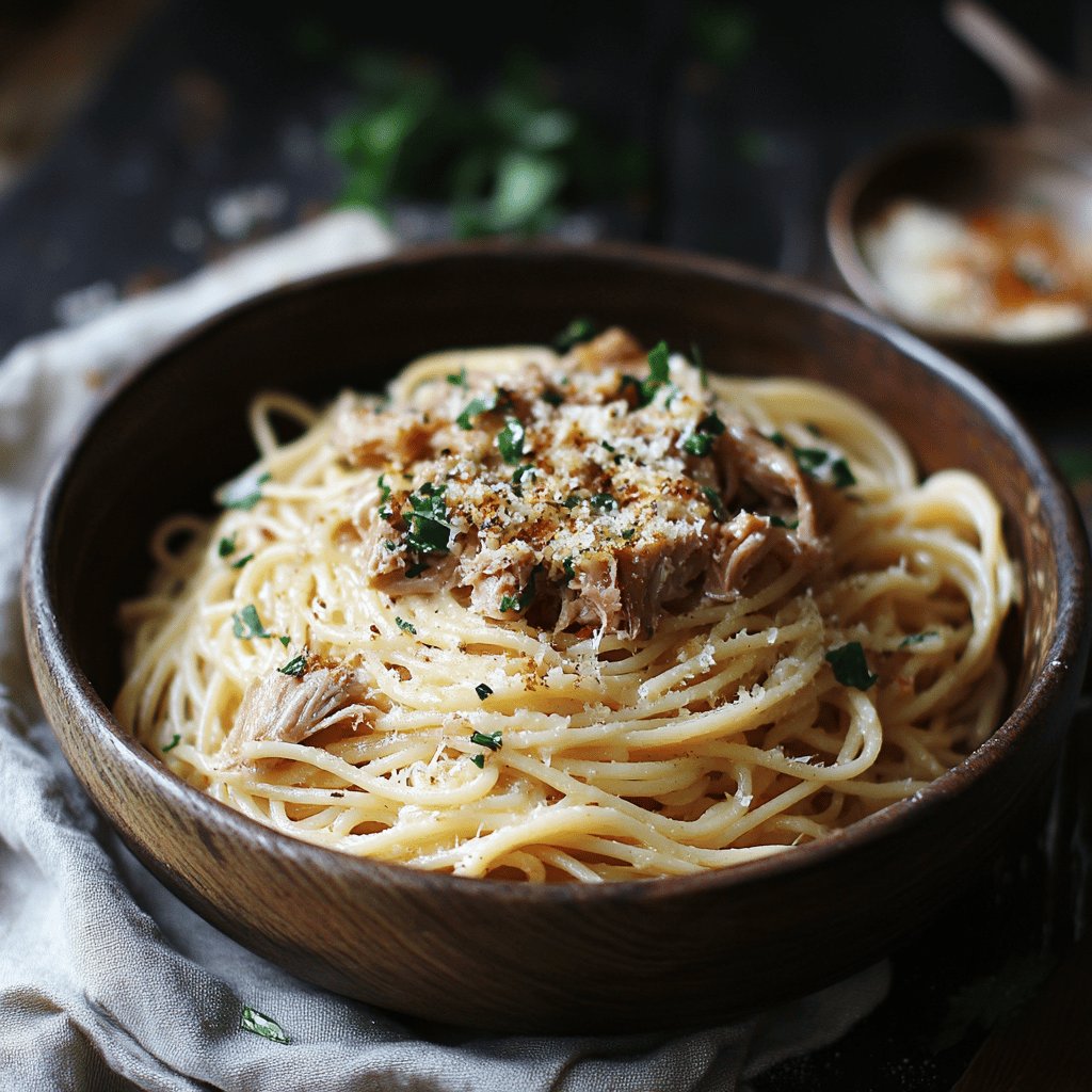 Spaghetti mit Thunfisch und Tomaten