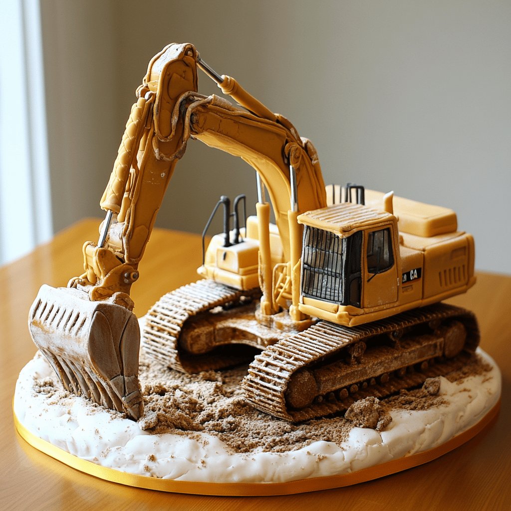 Kindergeburtstags-Kuchen Bagger