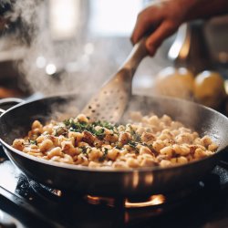 One-Pot-Spätzle mit Räuchertofu