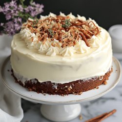 Köstlicher Karottenkuchen mit Topping