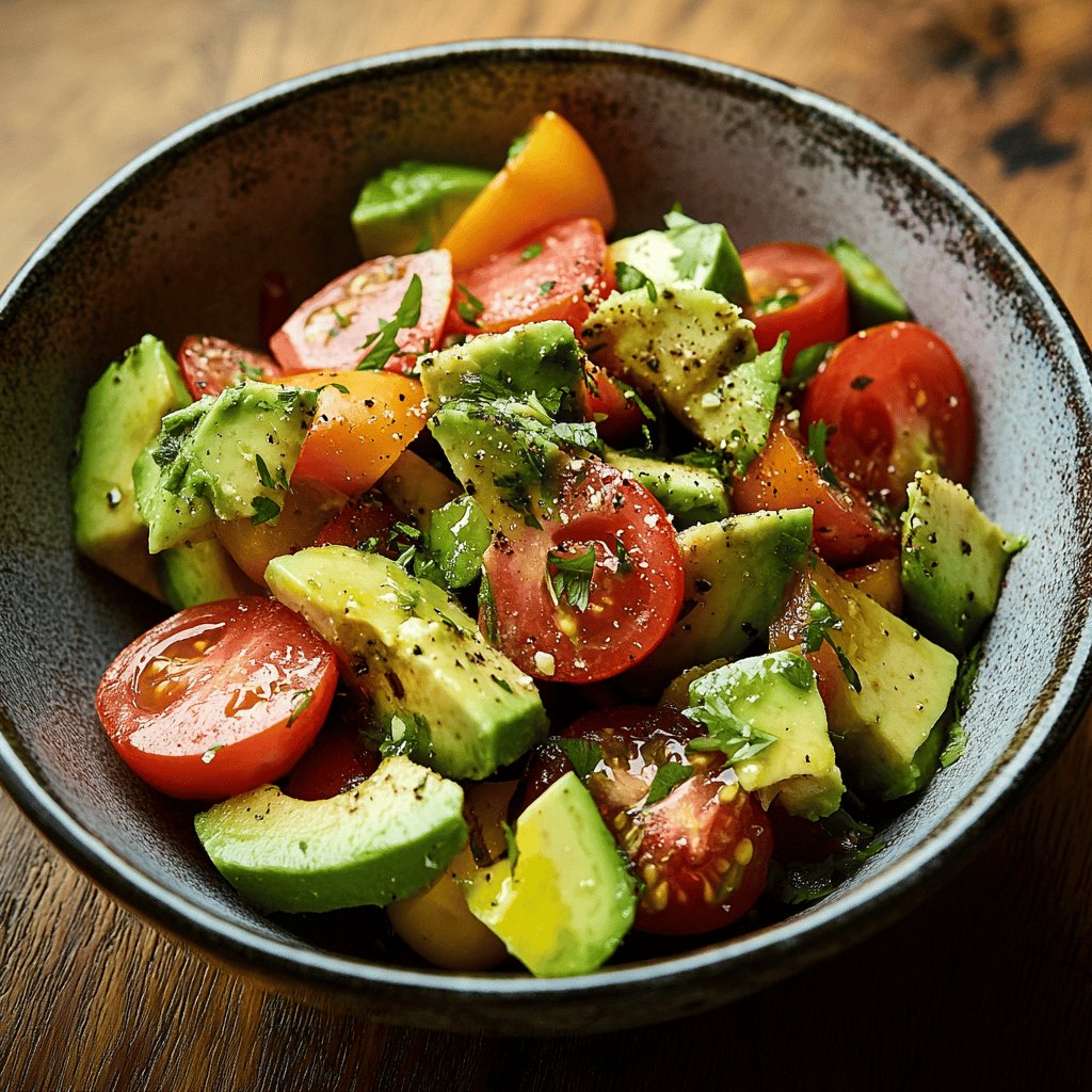 Frischer Avocado-Tomaten-Salat