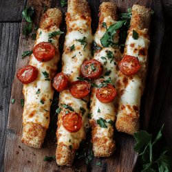 Knusprige Tomate-Mozzarella-Sticks