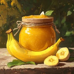 Selbstgemachte Bananenmarmelade